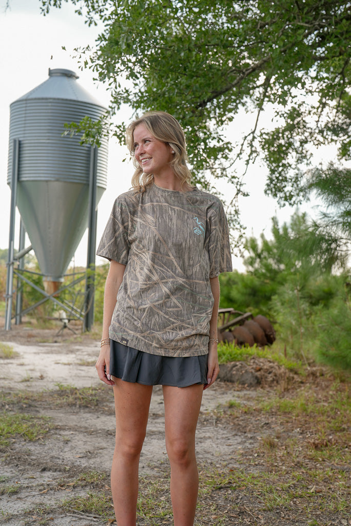 Mossy Oak Shadowgrass- Teal Circle Logo