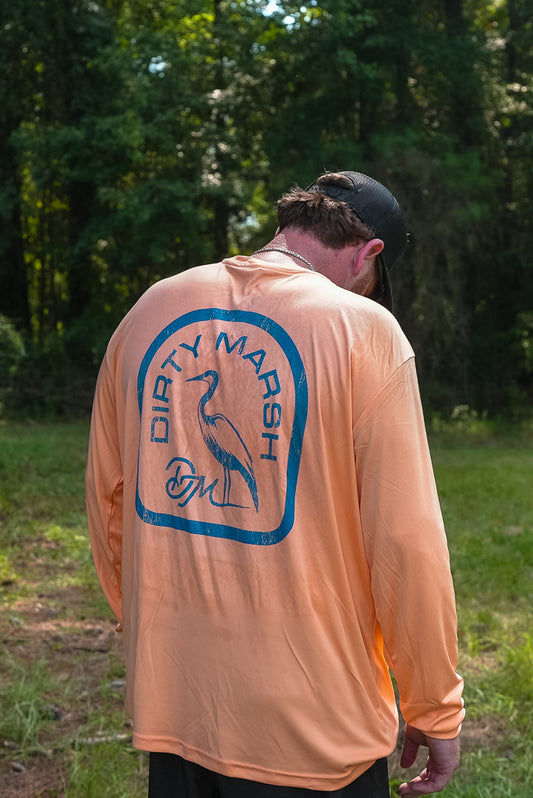 Outrigger Performance Shirt | Tombstone Logo | Peach