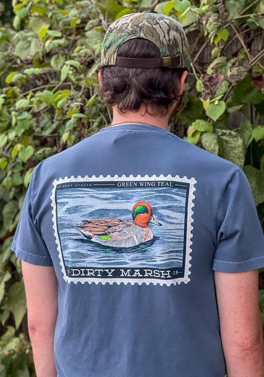 Green Wing Stamp | Denim