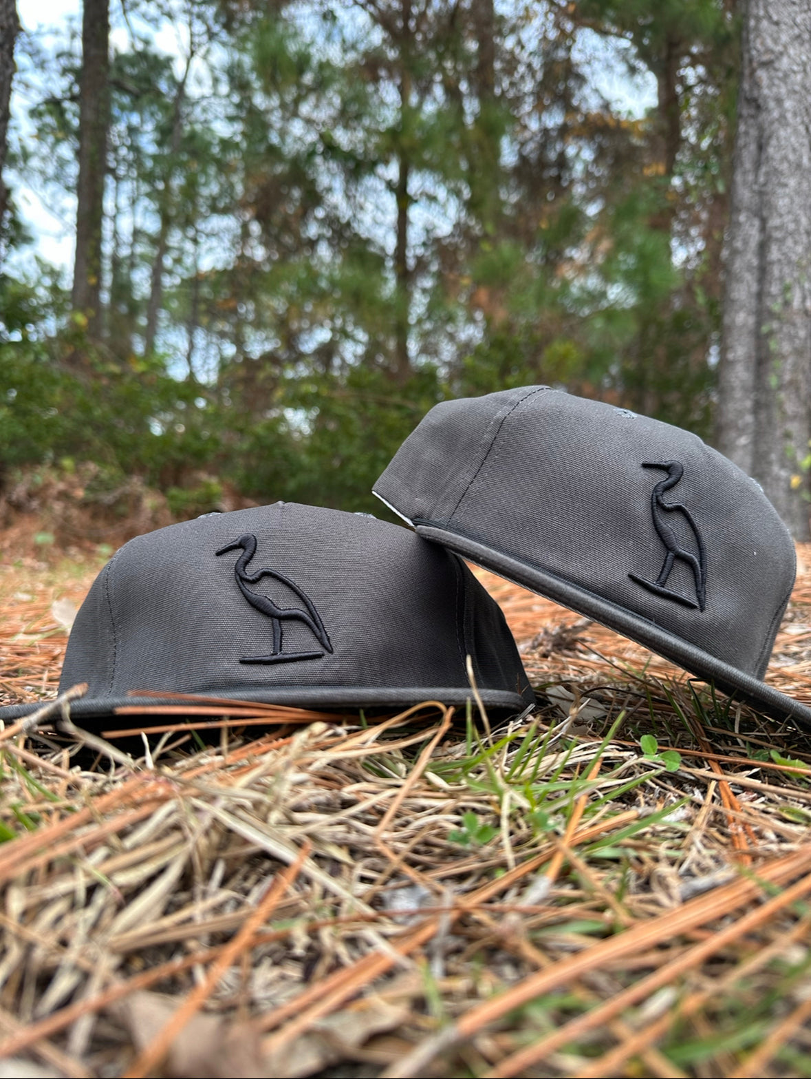 Heron Embroidered | Gunmetal