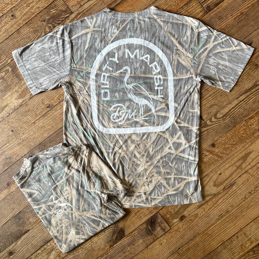 Backshore Logo Tee | Mossy Oak® Shadow Grass Camo (Washed Out Series)