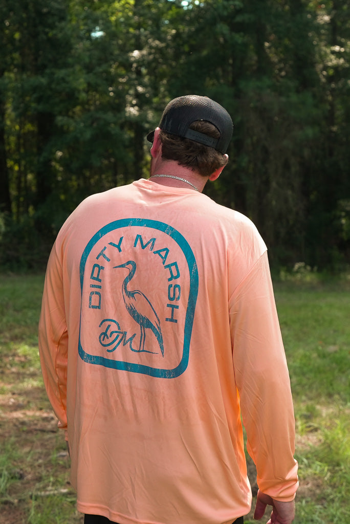 Outrigger Performance Shirt | Tombstone Logo | Peach