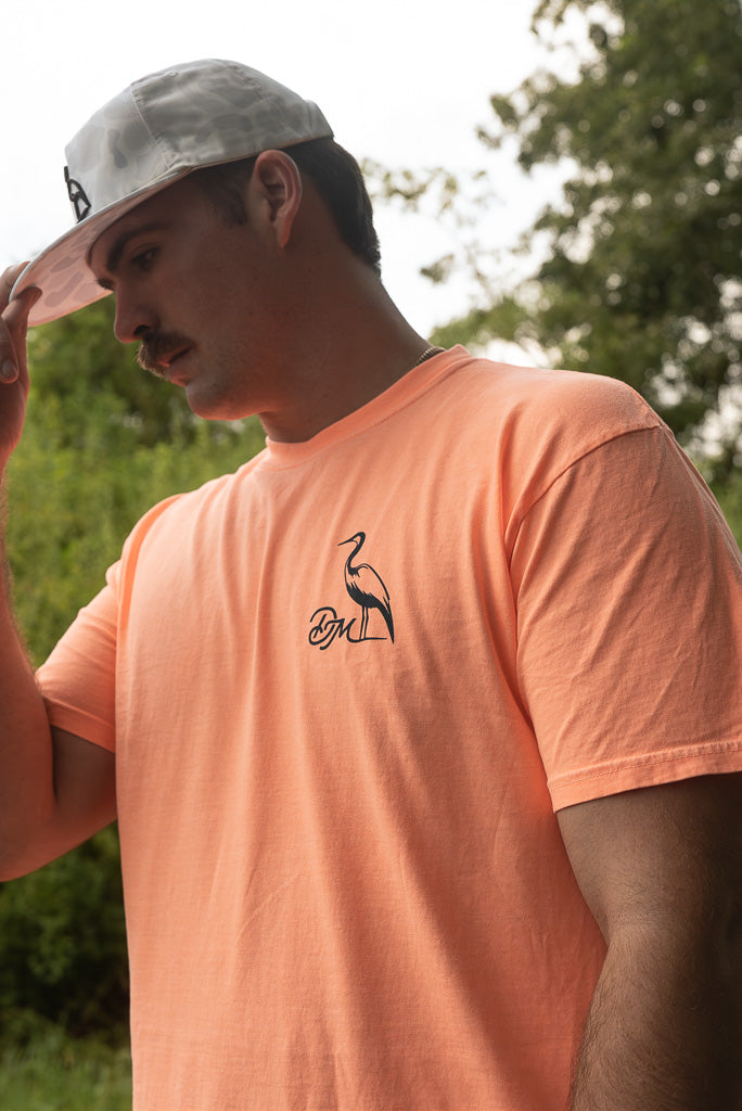 Greenside Gator Tee | Neon Canteloupe