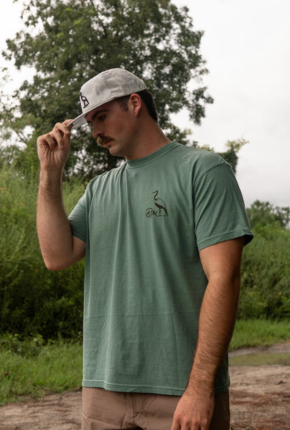 Skelly on Da Bayou Tee| Light Green