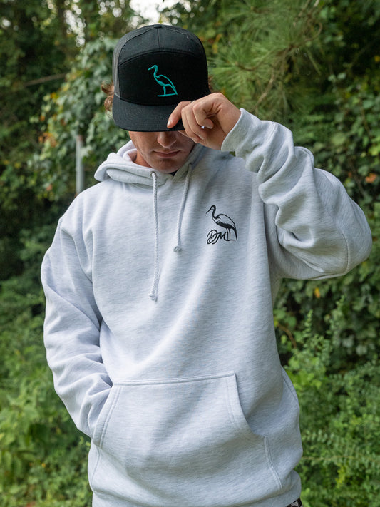 Backshore Logo Hoodie | Ash Heather