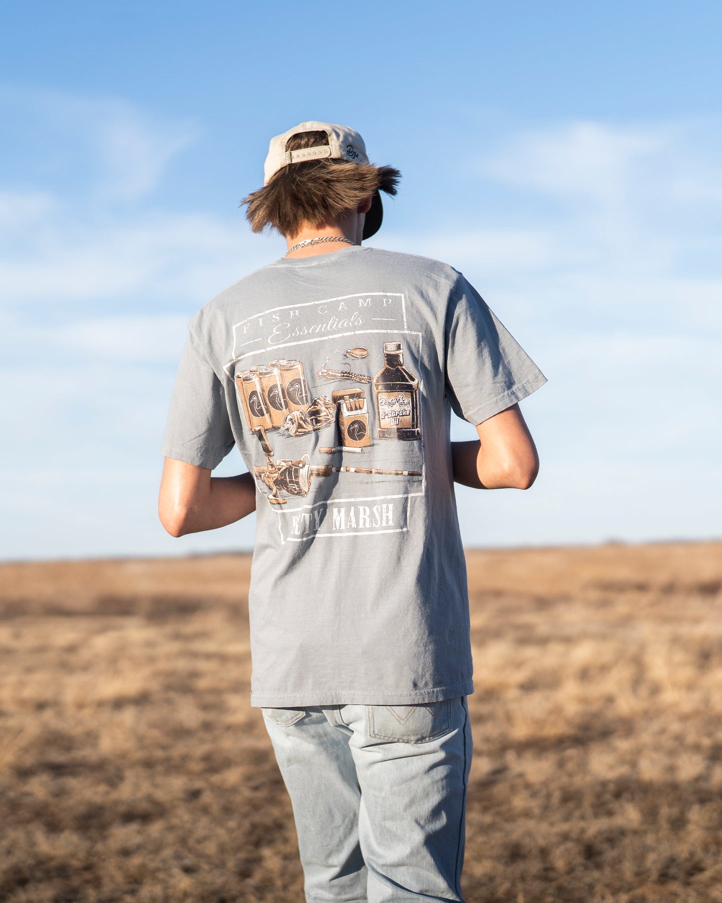 Fish Camp Essentials Tee | Grey-Dirty Marsh Outfitters