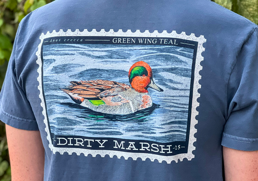 Green Wing Stamp | Denim