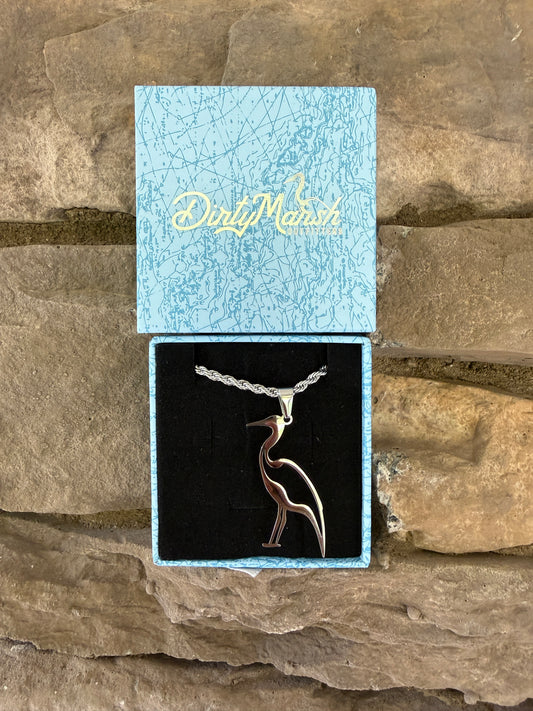 Heron Pendant and Chain