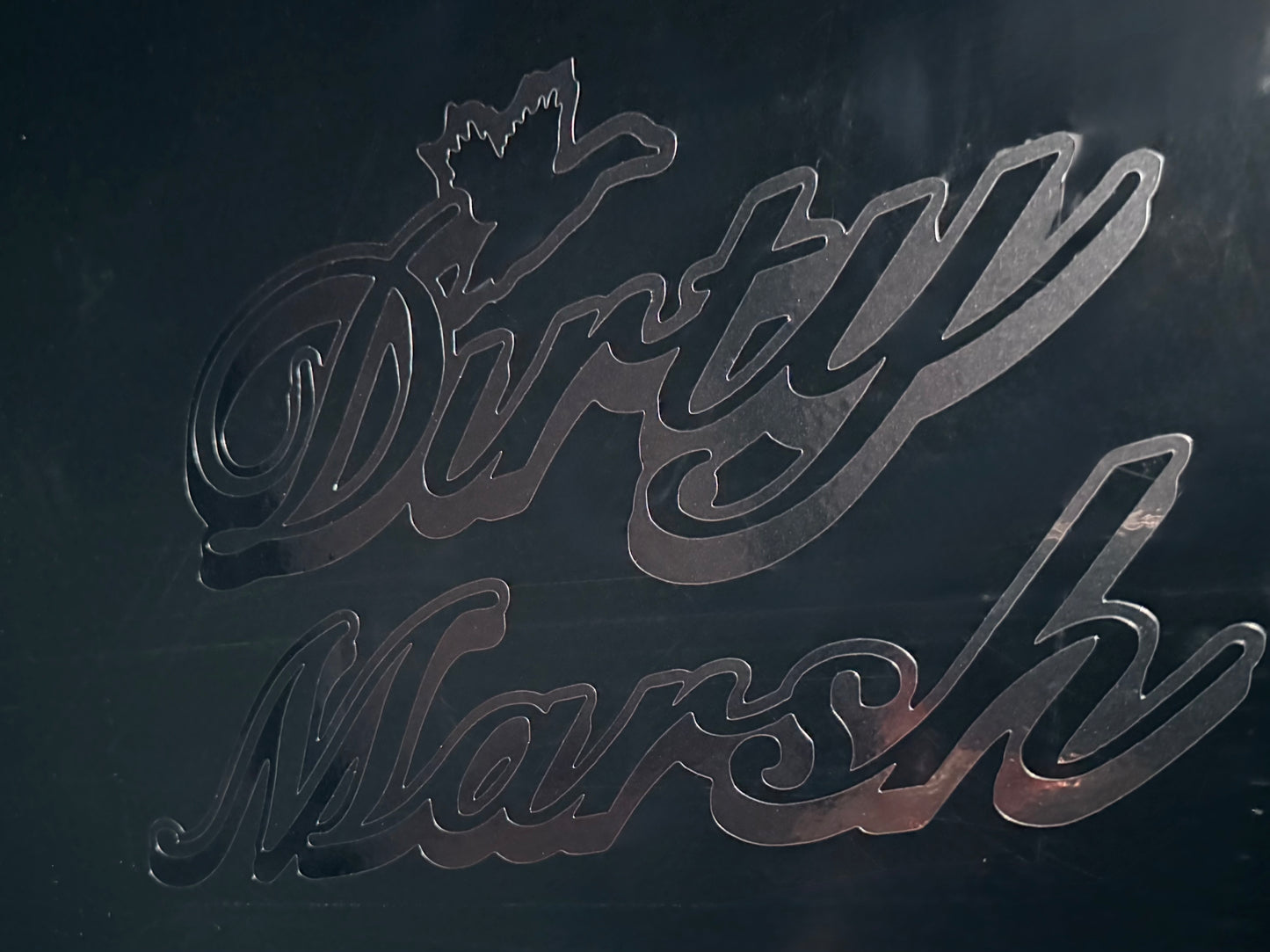 Classic Back Glass Decal | Chrome 10"