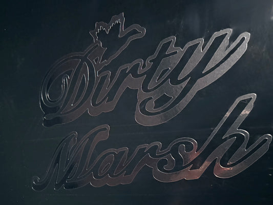 Classic Back Glass Decal | Chrome 10"