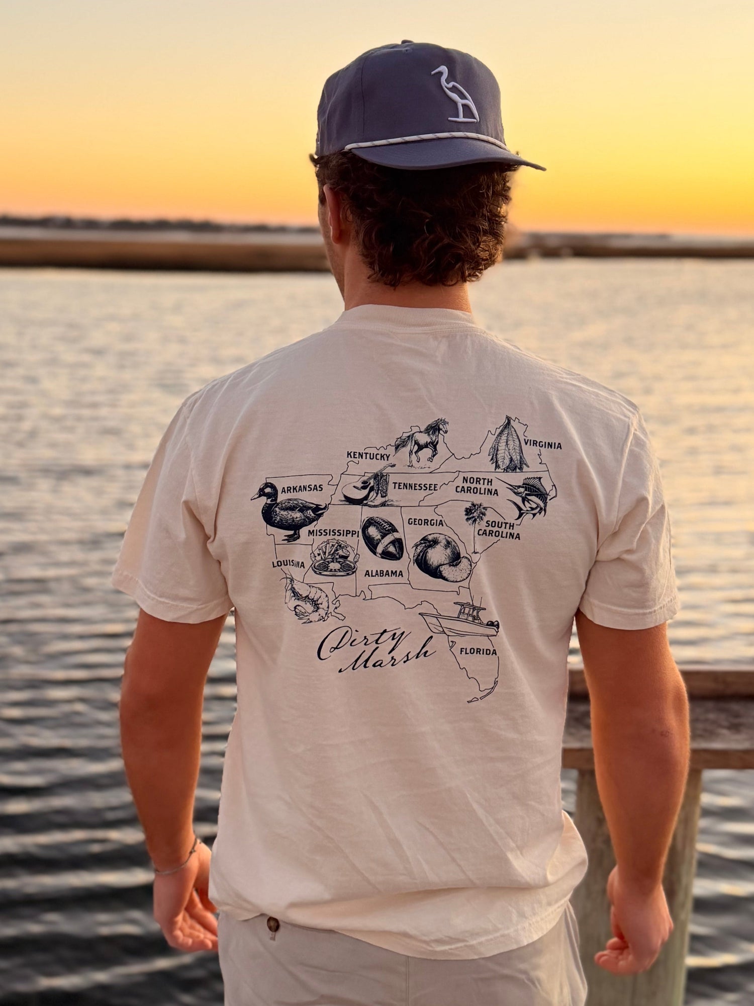 Southeast Map Tee | Ivory-Dirty Marsh Outfitters